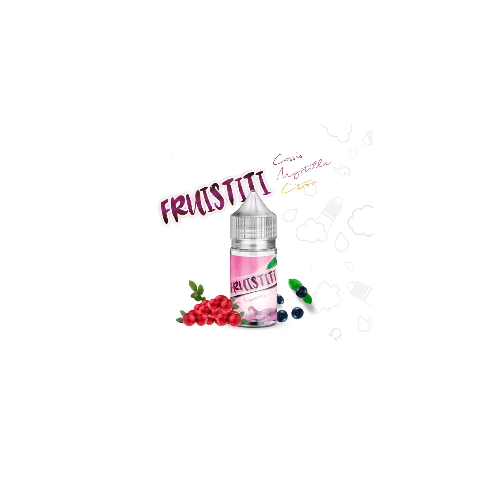 Concentré Cassis Myrtille Citron 30ml - Fruistiti