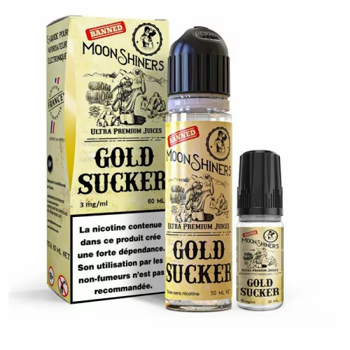 Gold Sucker 60ml (Pack liquide et booster) - Moon Shiners
