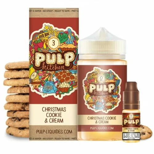 Christmas Cookie & Cream 200ml (Pack liquide et boosters) - Pulp