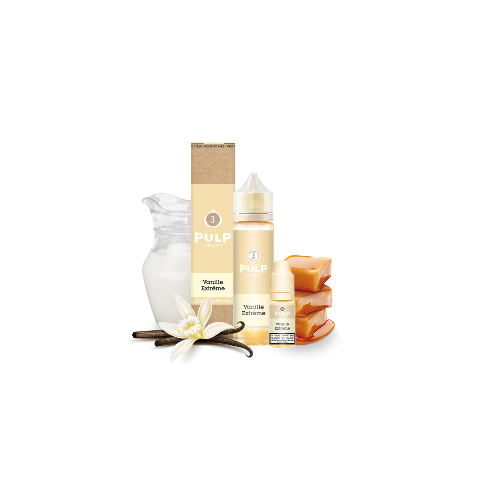 E-liquide Vanille Extrême 60 ml (Pack e-liquide + booster) Pulp