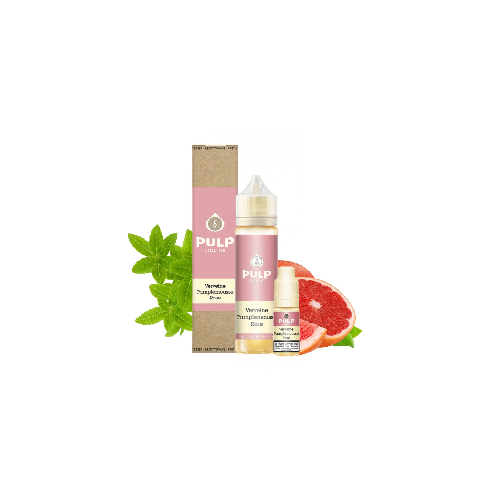 E-liquide Verveine Pamplemousse Rose 60 ml (Pack e-liquide + booster) Pulp  | Le Petit