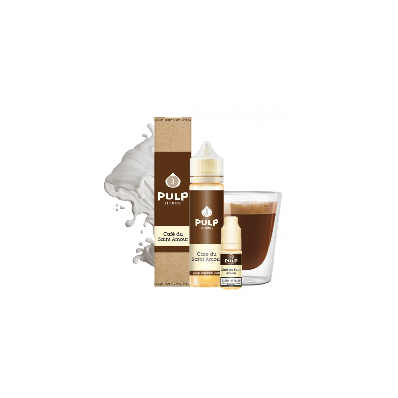 E-liquide Caf du Saint Amour 60 ml (Pack e-liquide + booster) Pulp | Le